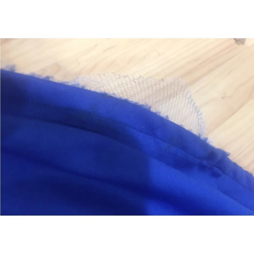 Blue Rhinestone Prom Dress Womens 8 Mermaid Formal Maxi Evening Gown Pageant