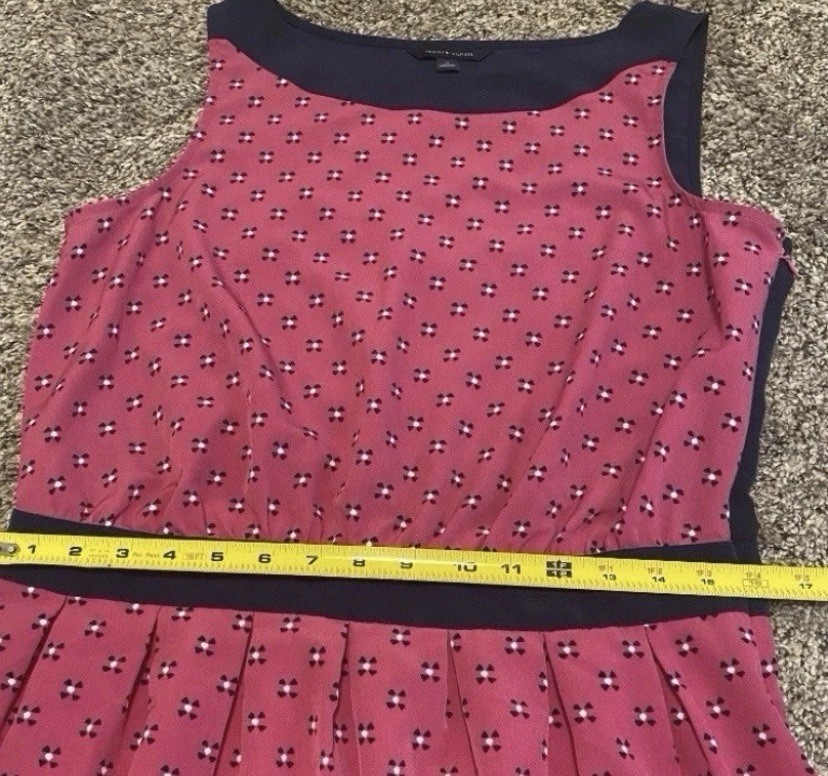 Tommy Hilfiger Sleeveles Lightweight Lined Side Zip Pink Dress Women’s Sz 12 EUC