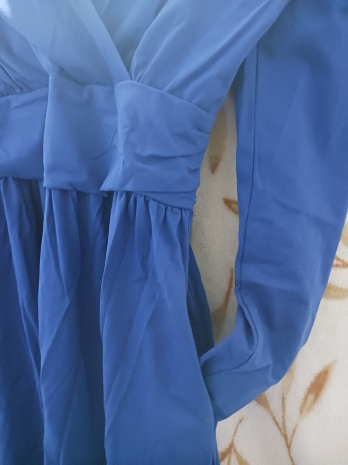 Ouges Dress Blue NWT Medium Knee length Flair with pockets