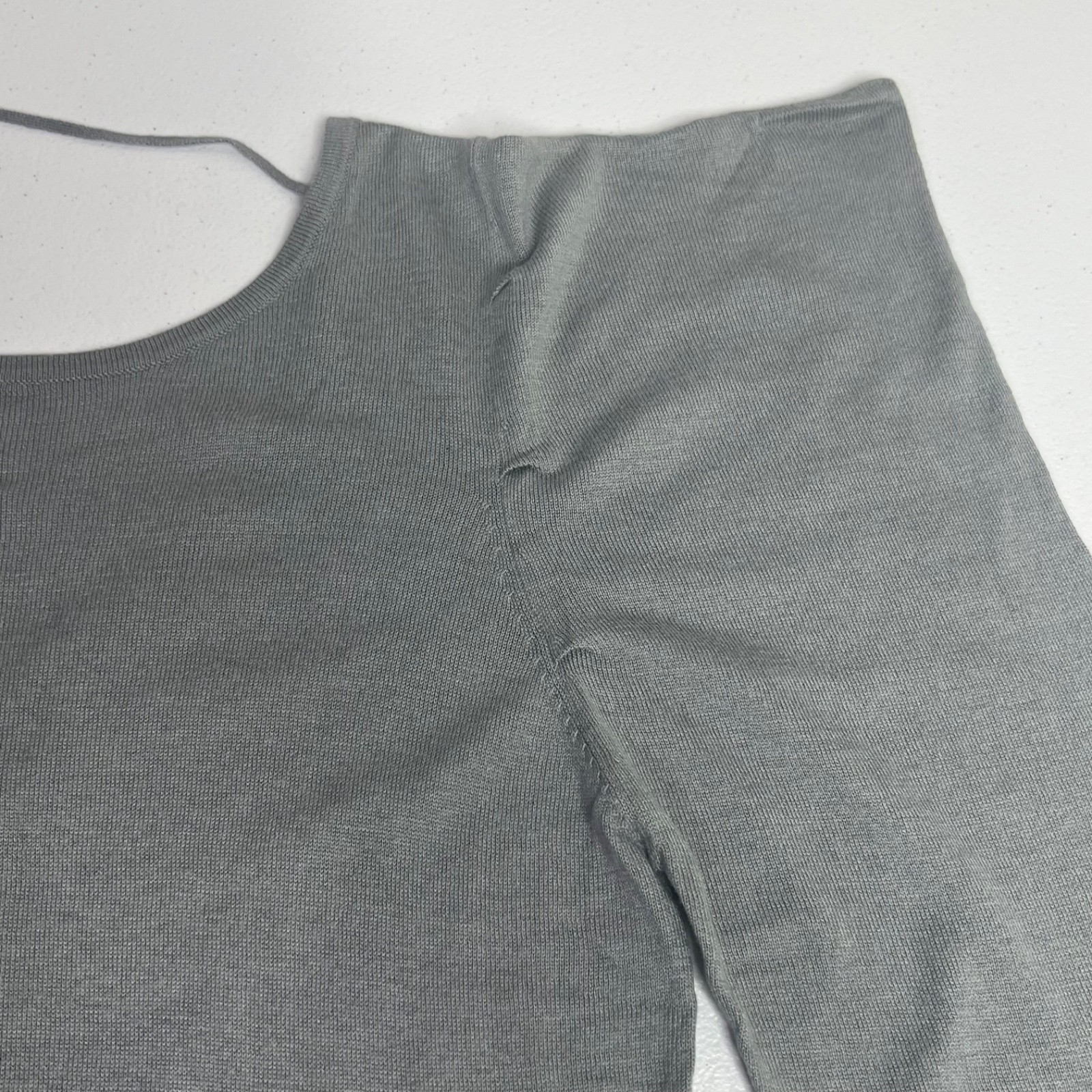 Hoss Intropia Silk Cashmere Blend Sweater Dress Womens Small Gray Batwing Sleeve