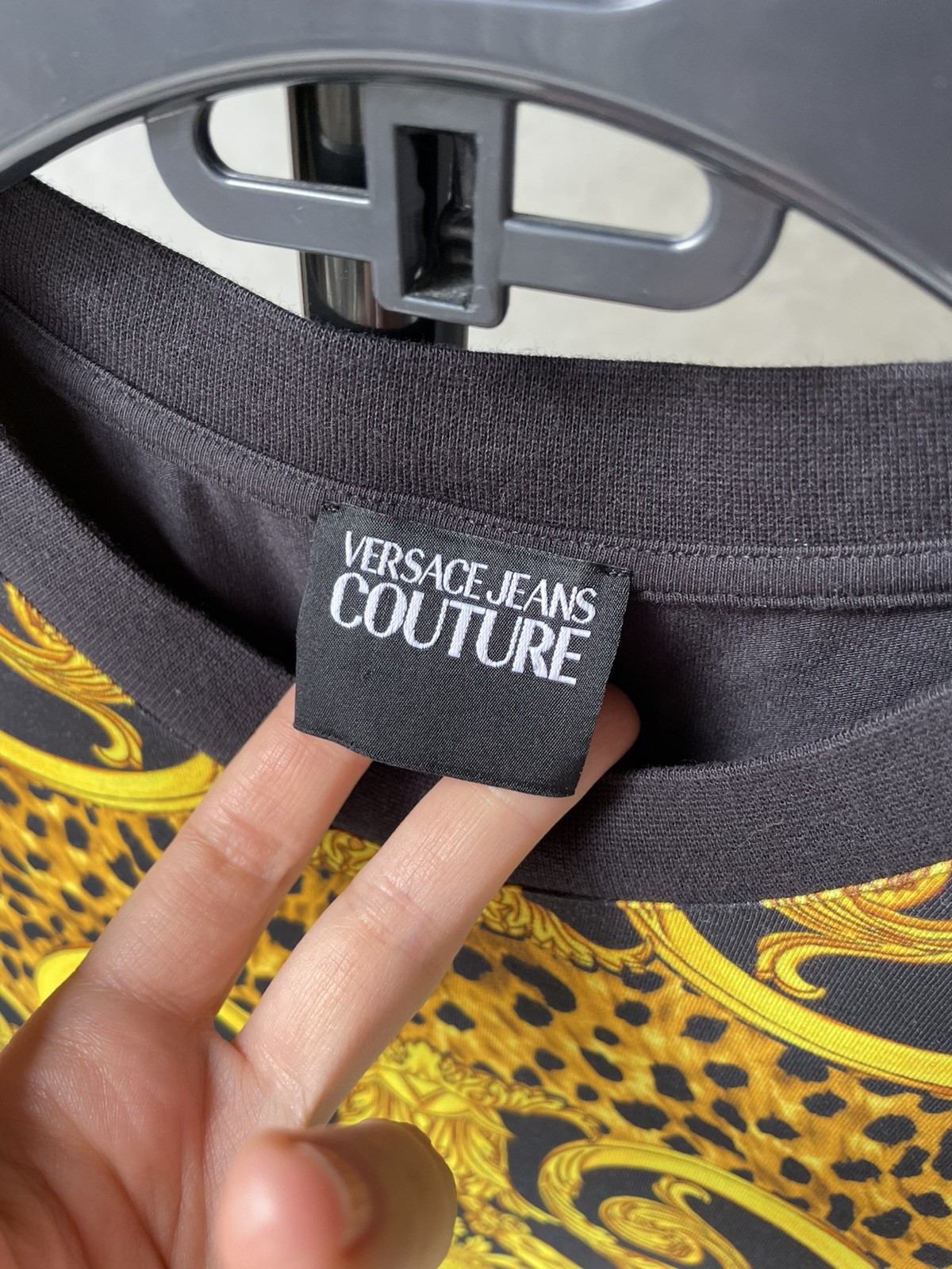 Versace Jeans Couture Dress Baroque Logo Print Jersey Size M