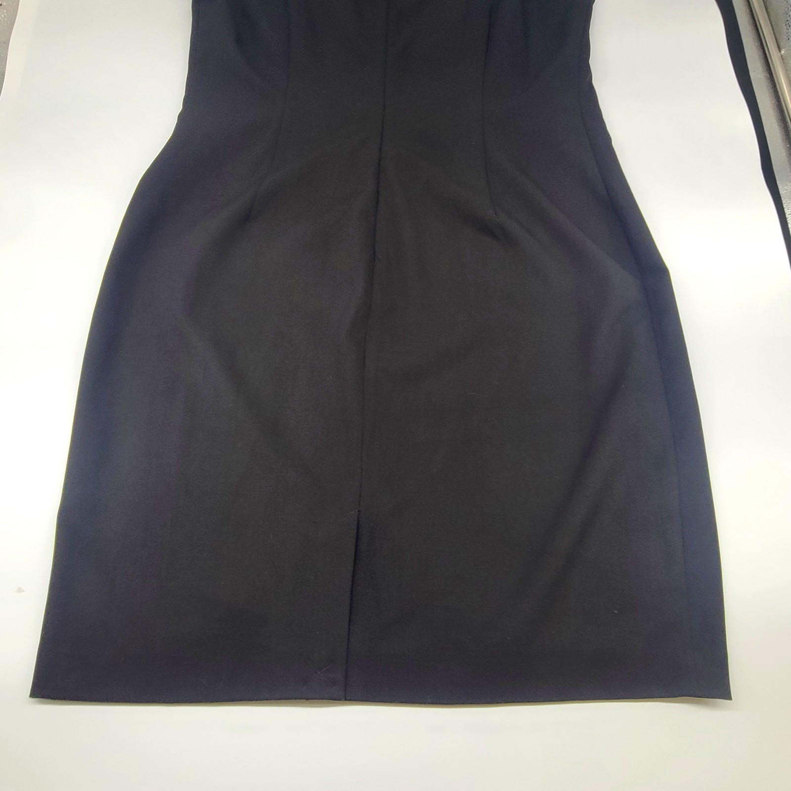 Calvin Klein Dress 12 Black Sleeveless Sheath O-Ring Grommet Career NWT CD3X1B35