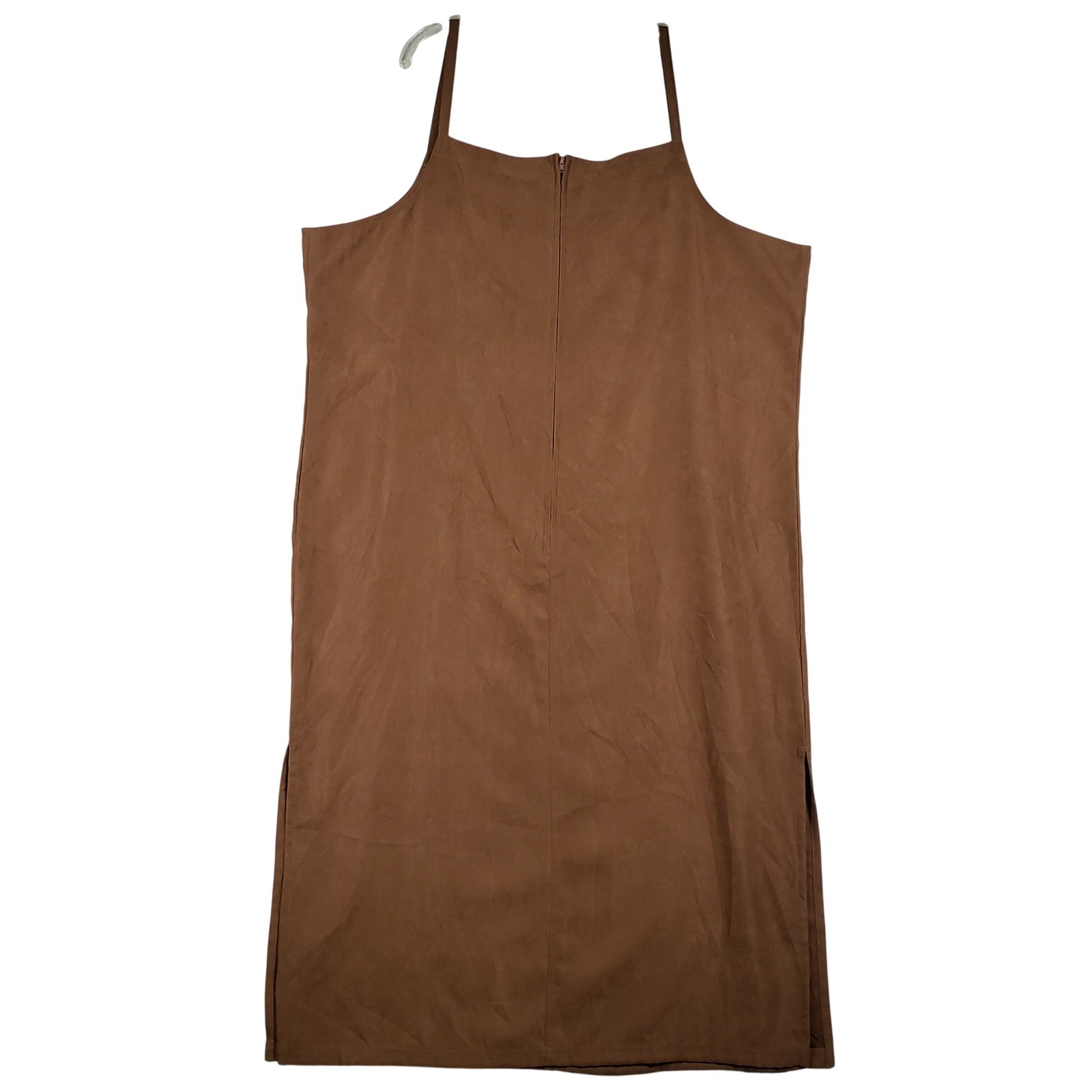 D.P.S. WOMAN Brown Sleeveless Midi Dress 2X Vintage 90s Soft Academia Minimalist
