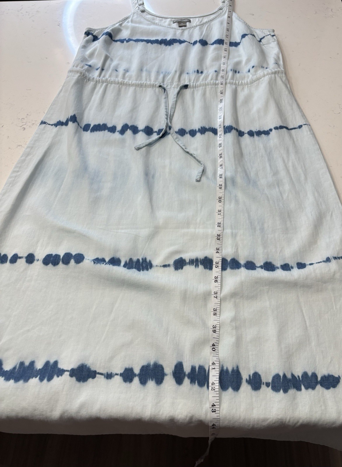 FALLS CREEK TieDye Maxi Dress M Sleeveless Strappy Drawstring Waist Coastal Boho