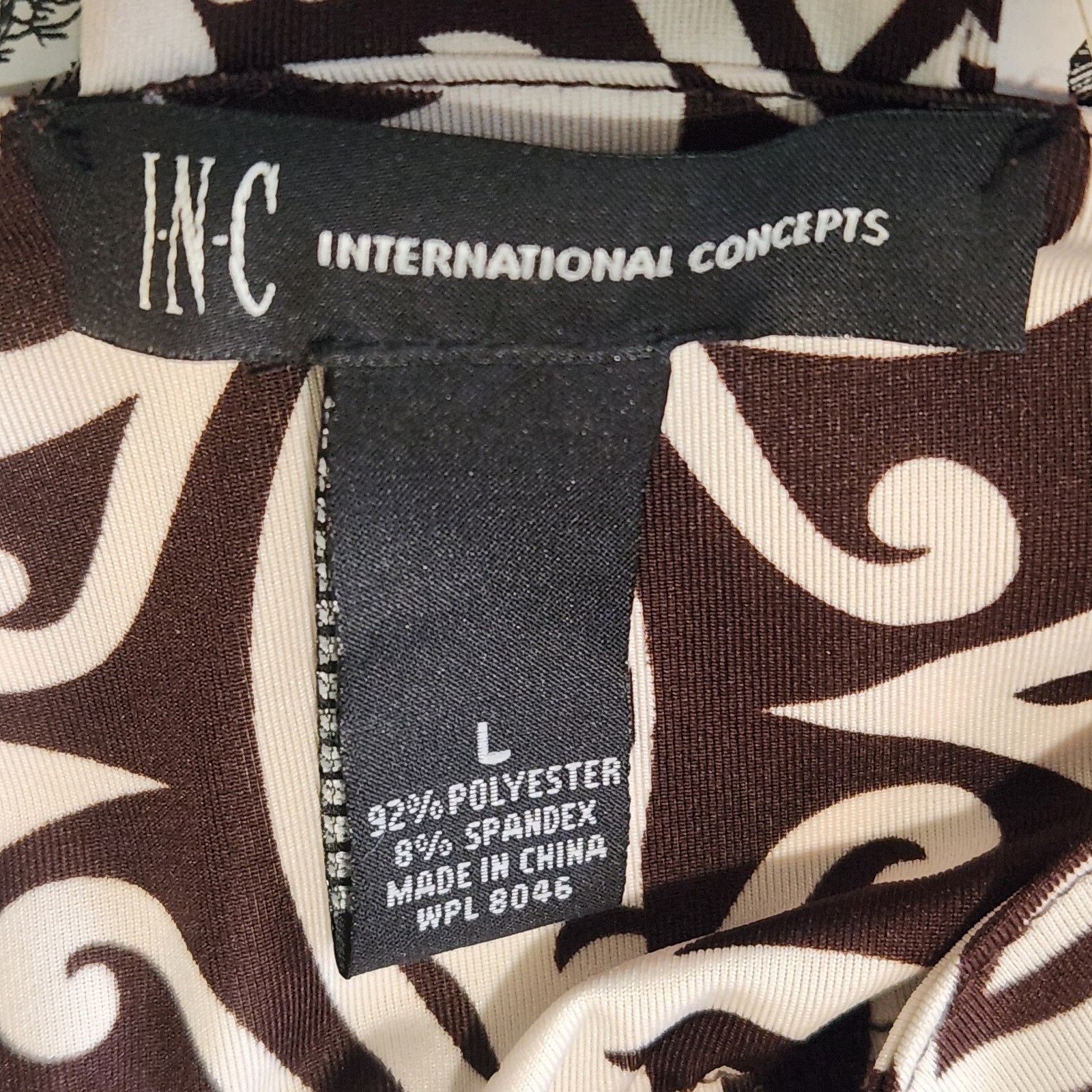 International Concepts Women’s L Brown Floral Sleeveless Beaded Sheath Dress