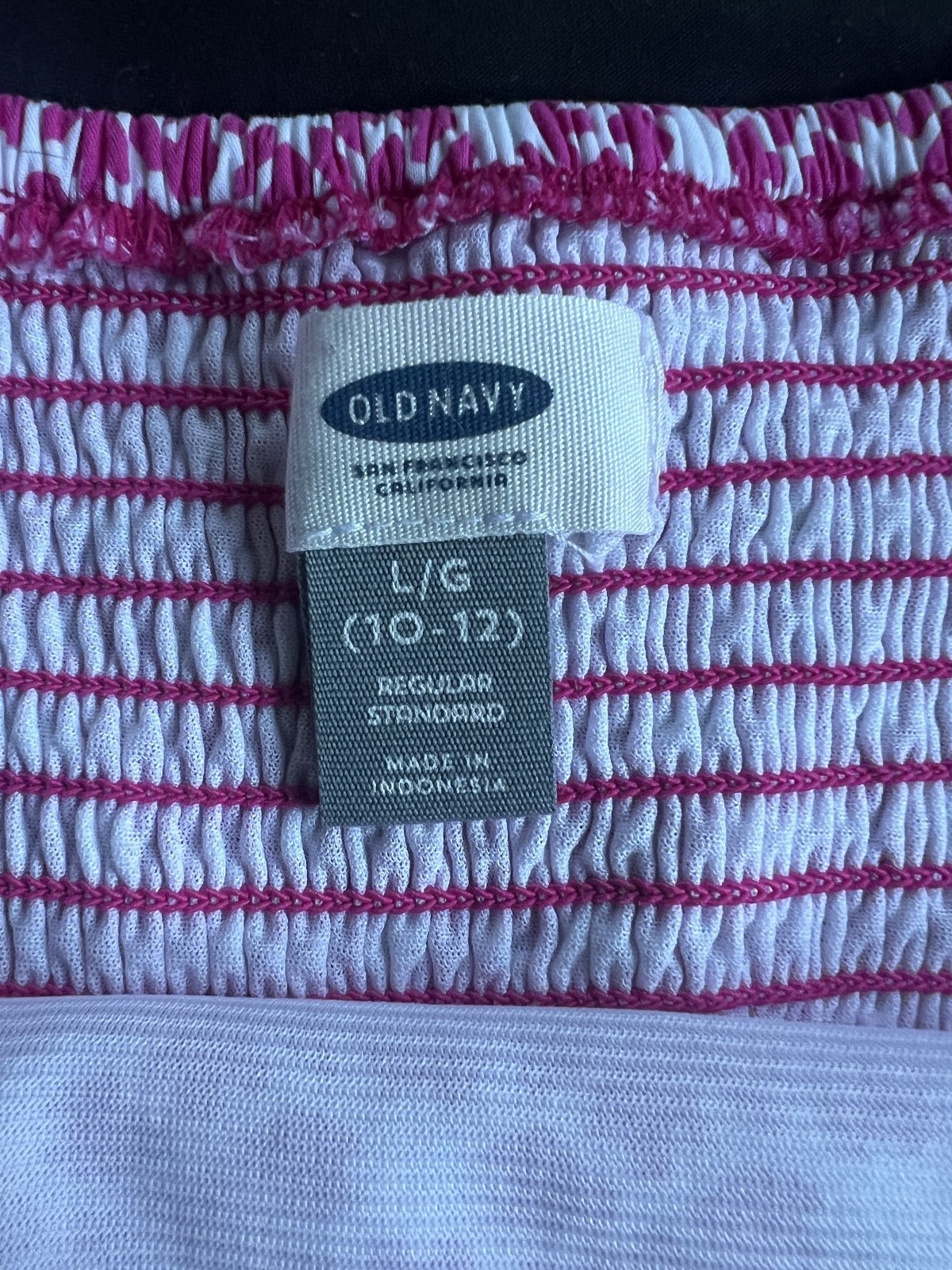 Old Navy Girls Pink Geometric Geometric Sundress Size L 10-12 Cami Straps Summer