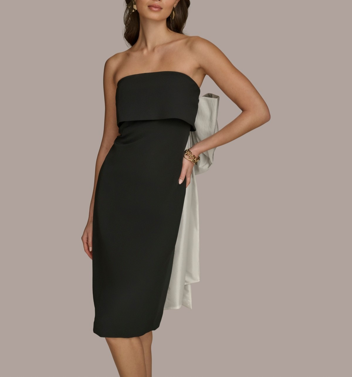 Donna Karan New York Women’s Bow-Back Strapless Dress MSRP $249