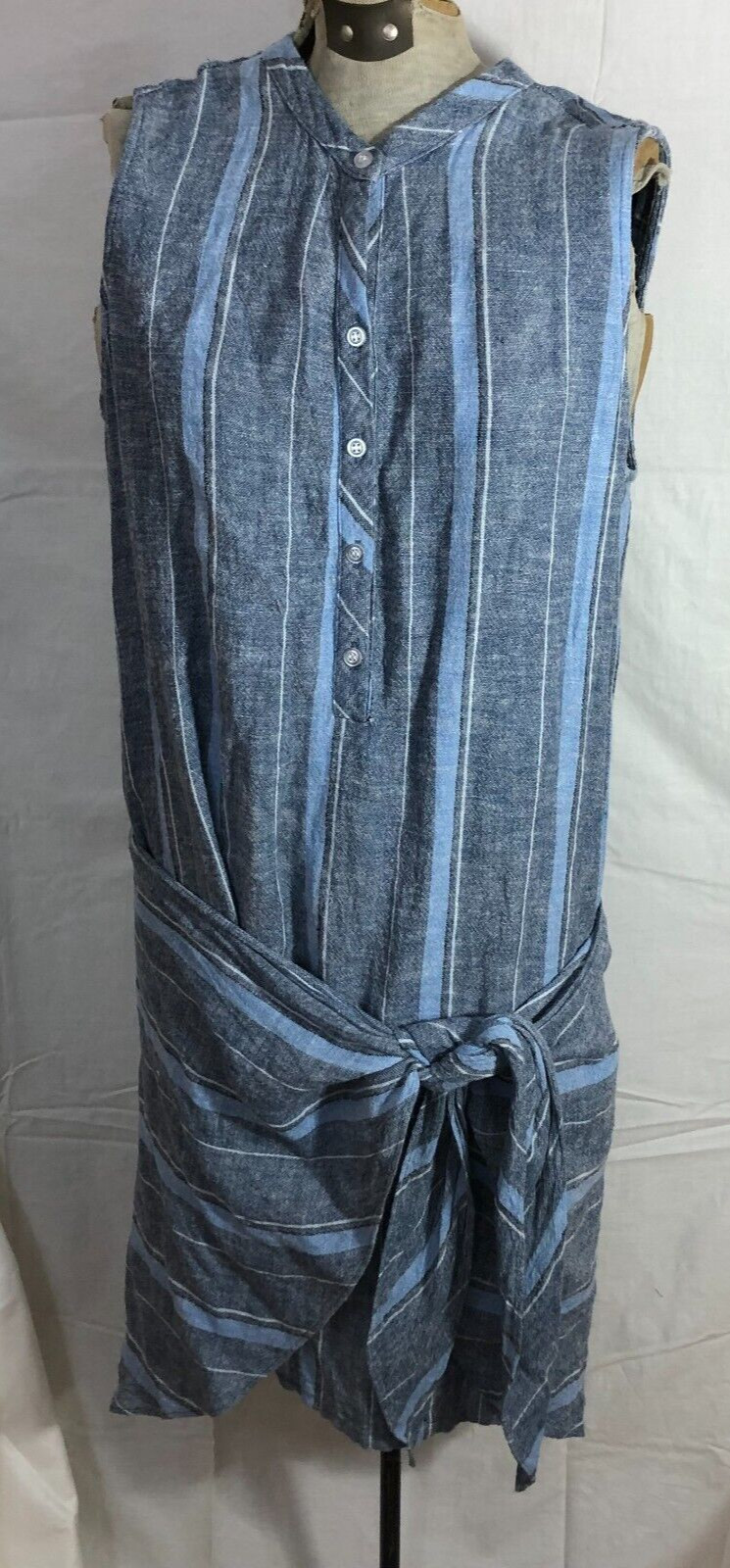 Supply & Demand Shirt Dress Linen Blend Women’s Bottom Wrap Tie Sz Medium M