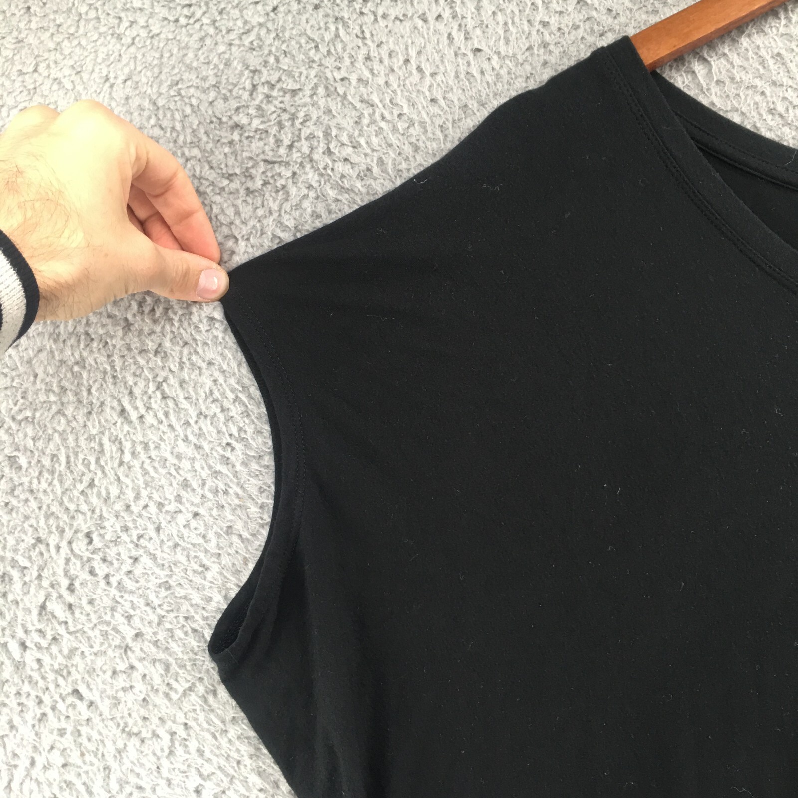 Athleta Tshirt Dress Womens M Black Short Cap Sleeve Pullover Casual Round Neck