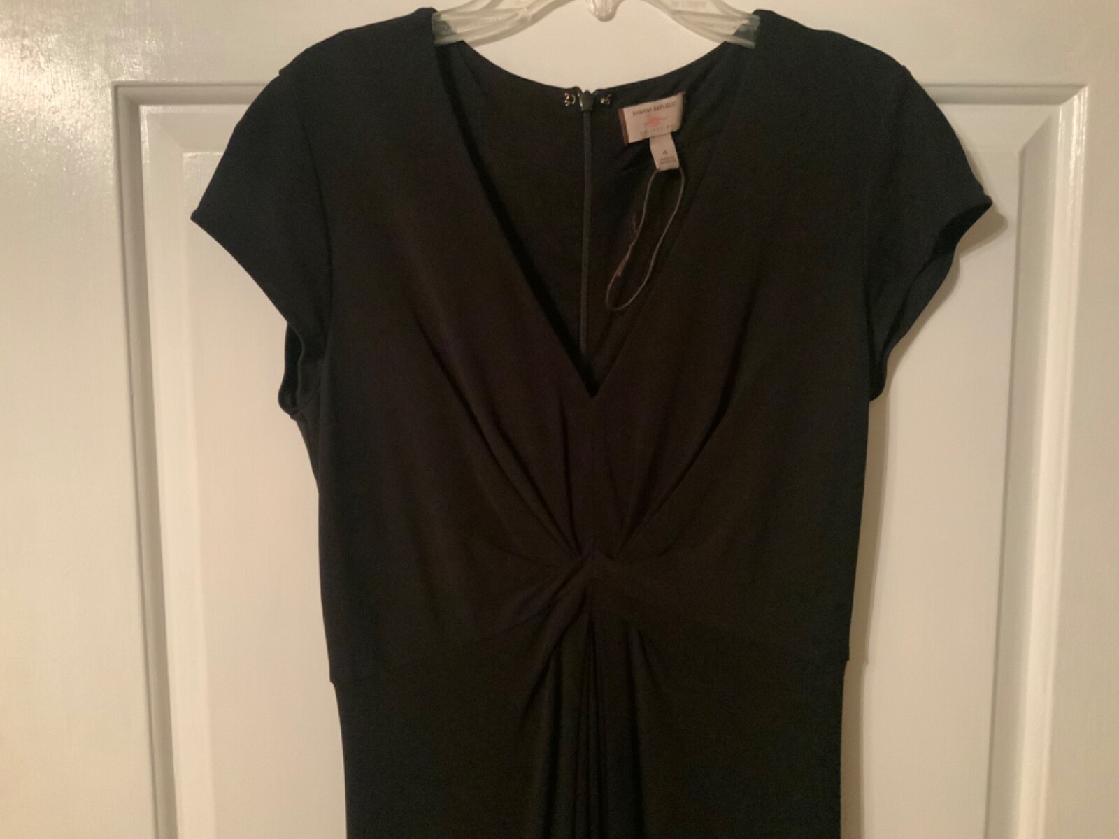 🌸Banana Republic Black Dressy Cap Sleeve Stretchy Size 4 Dress NWOT 🌸