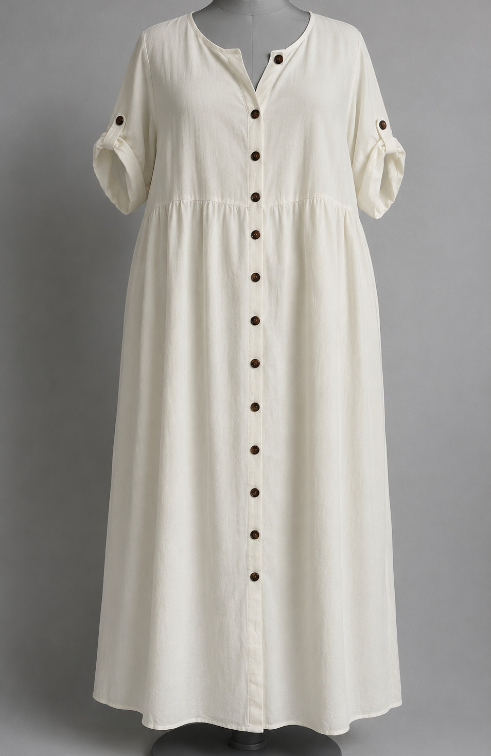 EMERY ROSE Women Dress 1XL Maxy White Countryside Cotton New