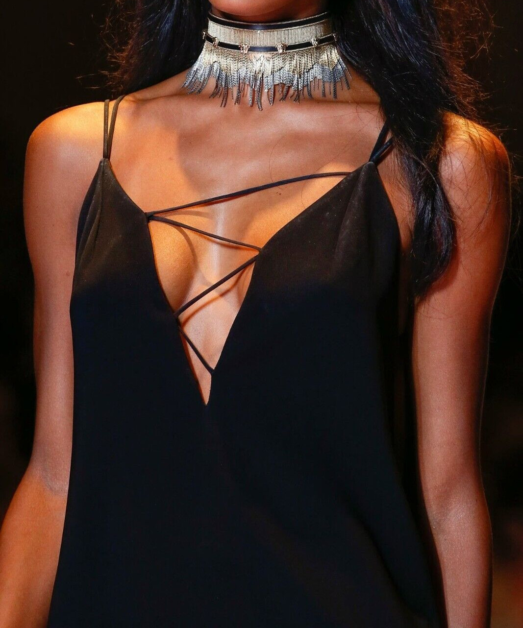 Versace 2013 Runway Black Embroidered Low Back Cocktail Dress US 2 4 / IT 38 40