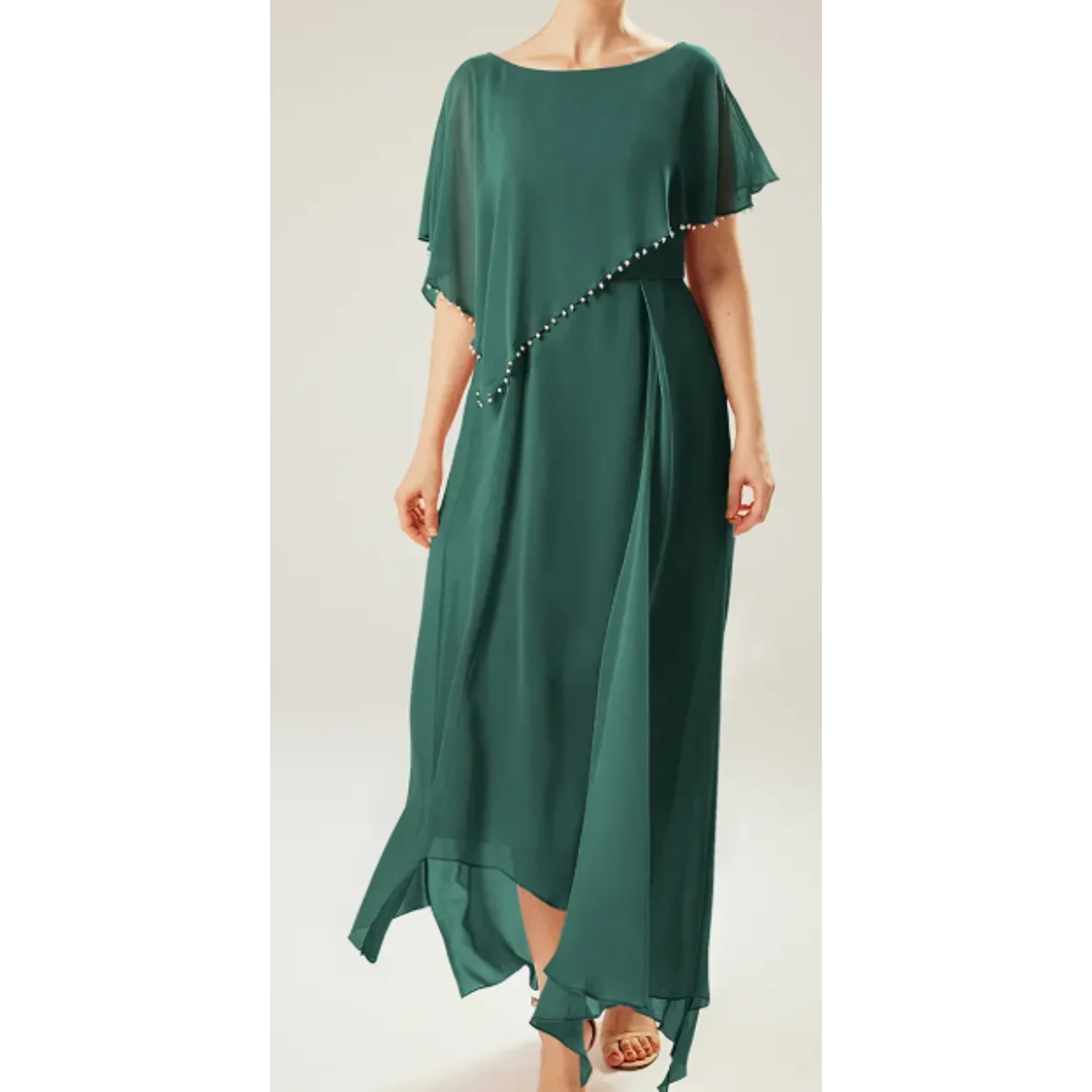 AW BRIDAL sz 6 S Emerald green beaded pearl Orla mother of bride dress NEW B22