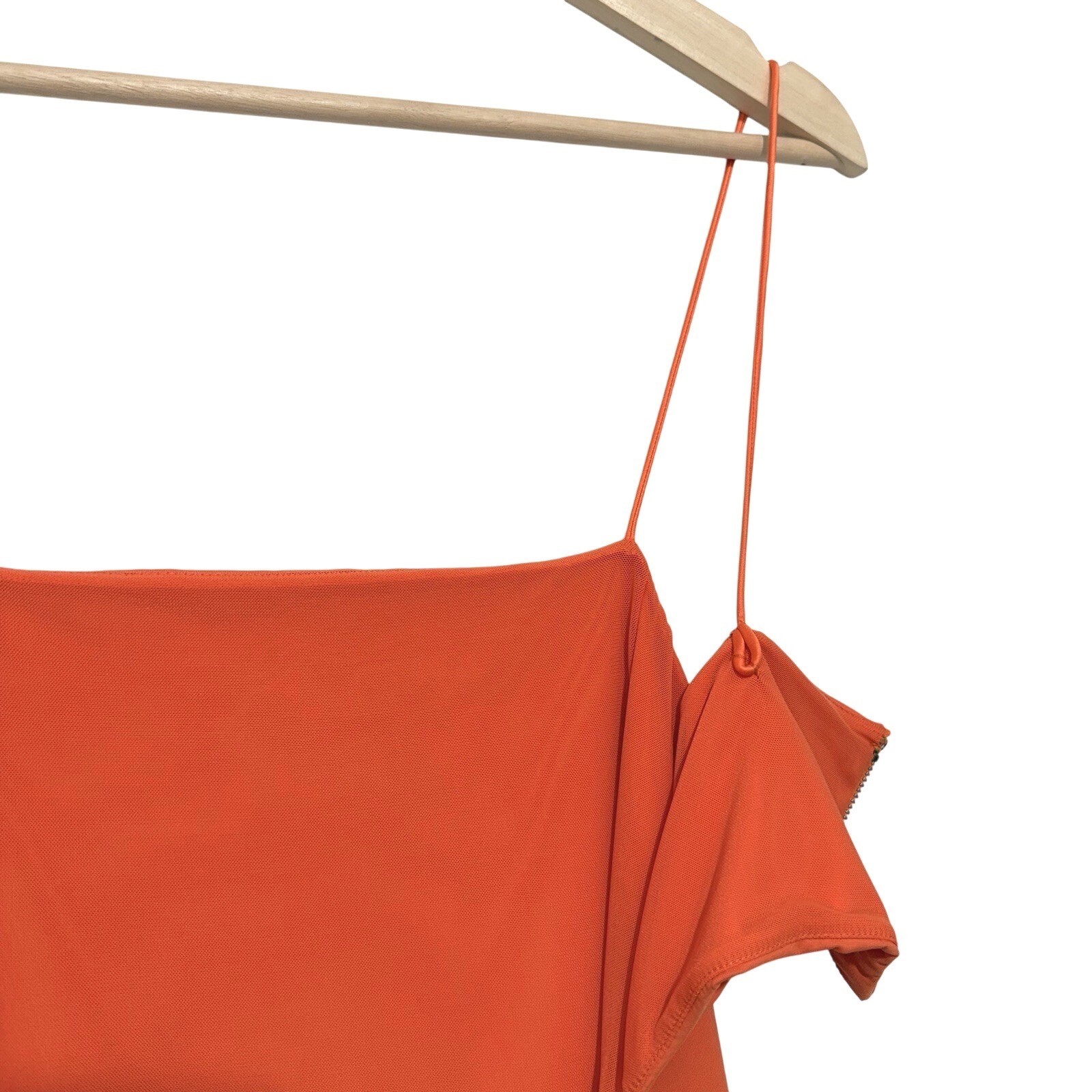 Alice + Olivia Orange Cocktail Cut Out Nelle Bodycon Slip Mini Dress Size 8