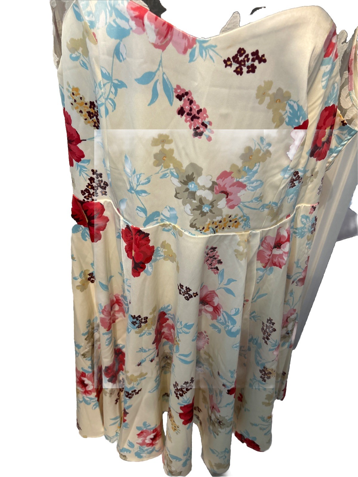 TORRID Ivory floral Lace Tulle Skate Midi Dress