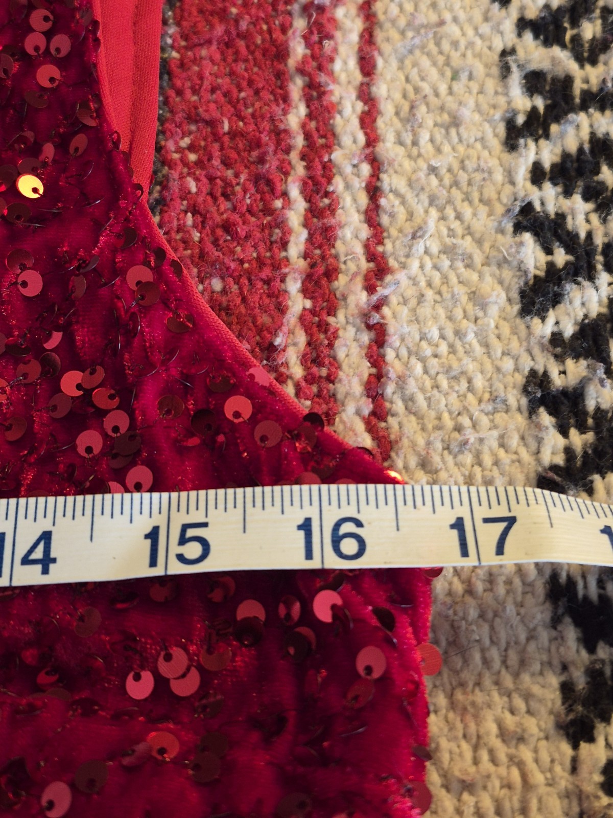 Unknown Source Women’s Red Sequins Shimmering Disco Ball Cocktail Dress Size L