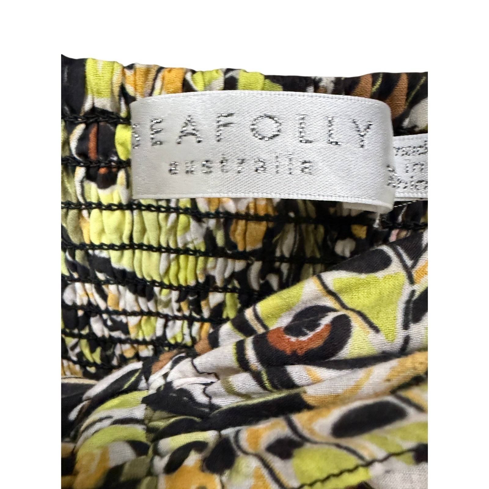 SEAFOLLY Australia Butterfly Print Halter Maxi Tiered Dress Beach Smocked XS