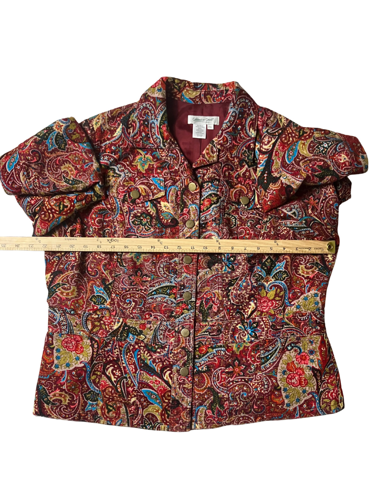 Coldwater Creek 2-Piece Paisley Jacket & Skirt Set PXL Boho Vintage Style USA