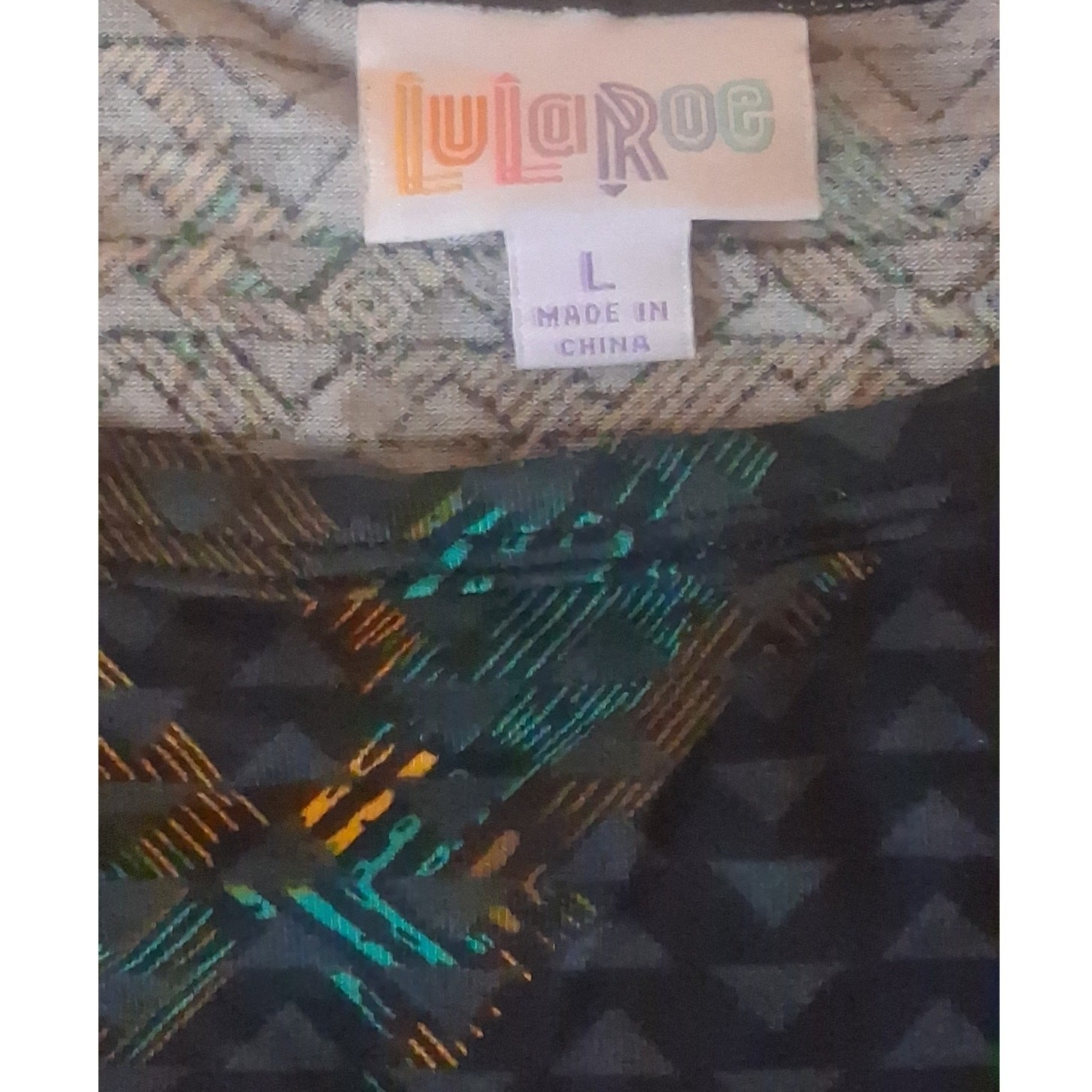 LuLaRoe CARLY High Low Dress Multicolor Short Sleeve Round Neck Women Size L
