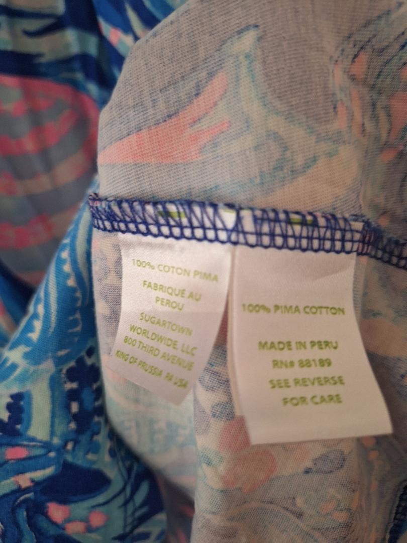 NWOT Lilly Pulitzer Kristen Pull on Swing Cotton Tank Dress Crisscross Back sz S