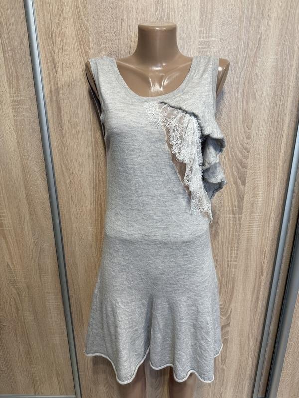 Women Nina Ricci Dress Grey Cashmere 36