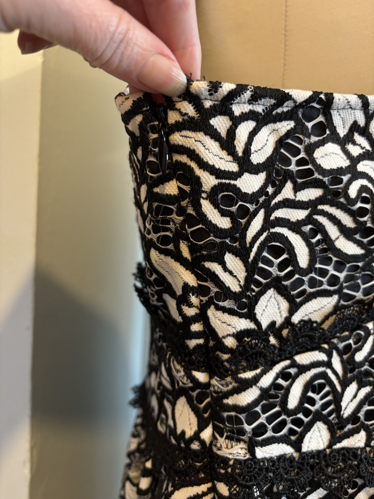 M&S Collection Black White Floral Lace Midi Dress UK20 BNWT Occasion RRP £69