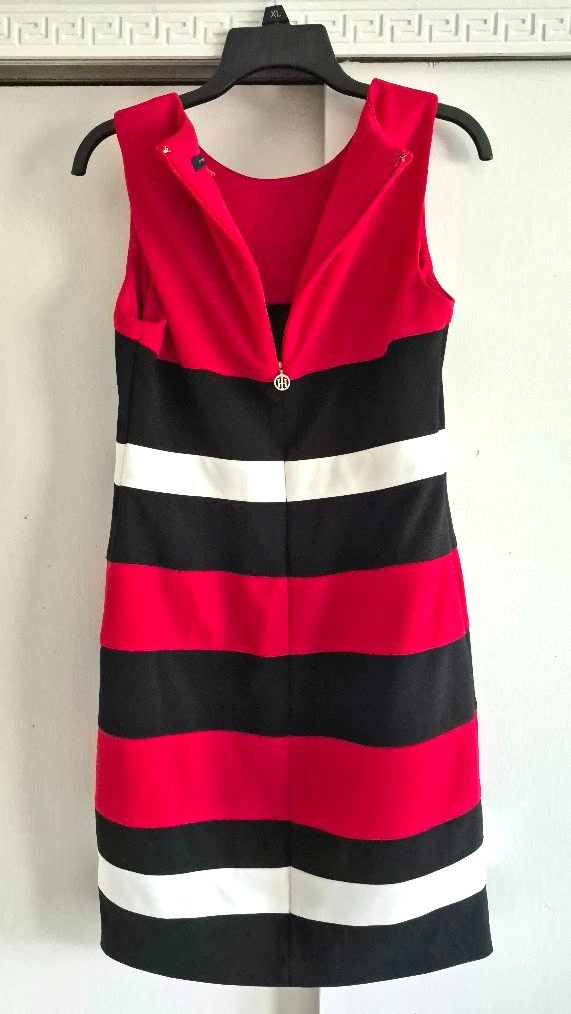 Tommy Hilfiger Sleeveless Summer Dress in Red, White & Blue Stripe Size 10