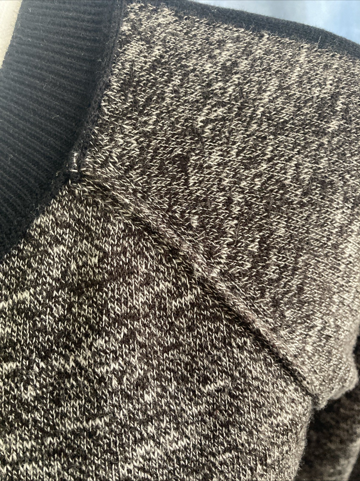 Max Studio Tweed Knit Sweater Dress Size S Gray Black Raglan Sleeve 5907659