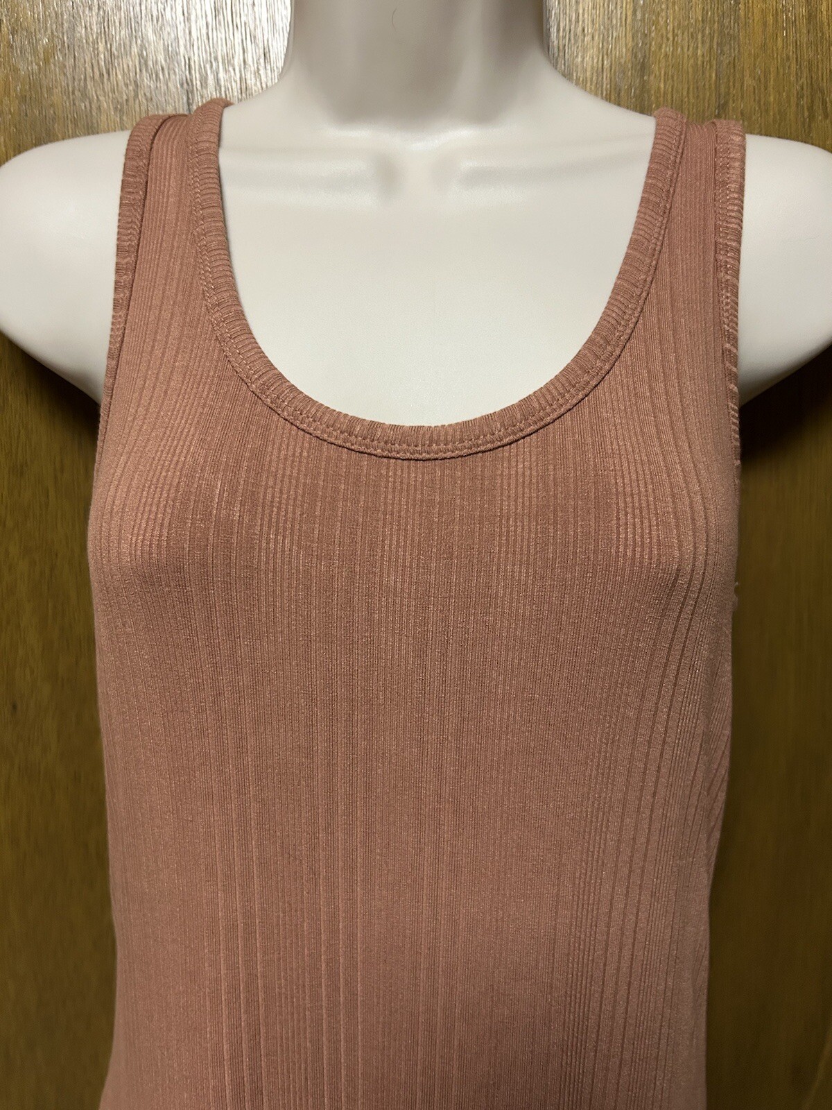 OLD NAVY size M DRESS Midi Slim Fit Rib Knit Stretch TERRA COTTA NEW Z24