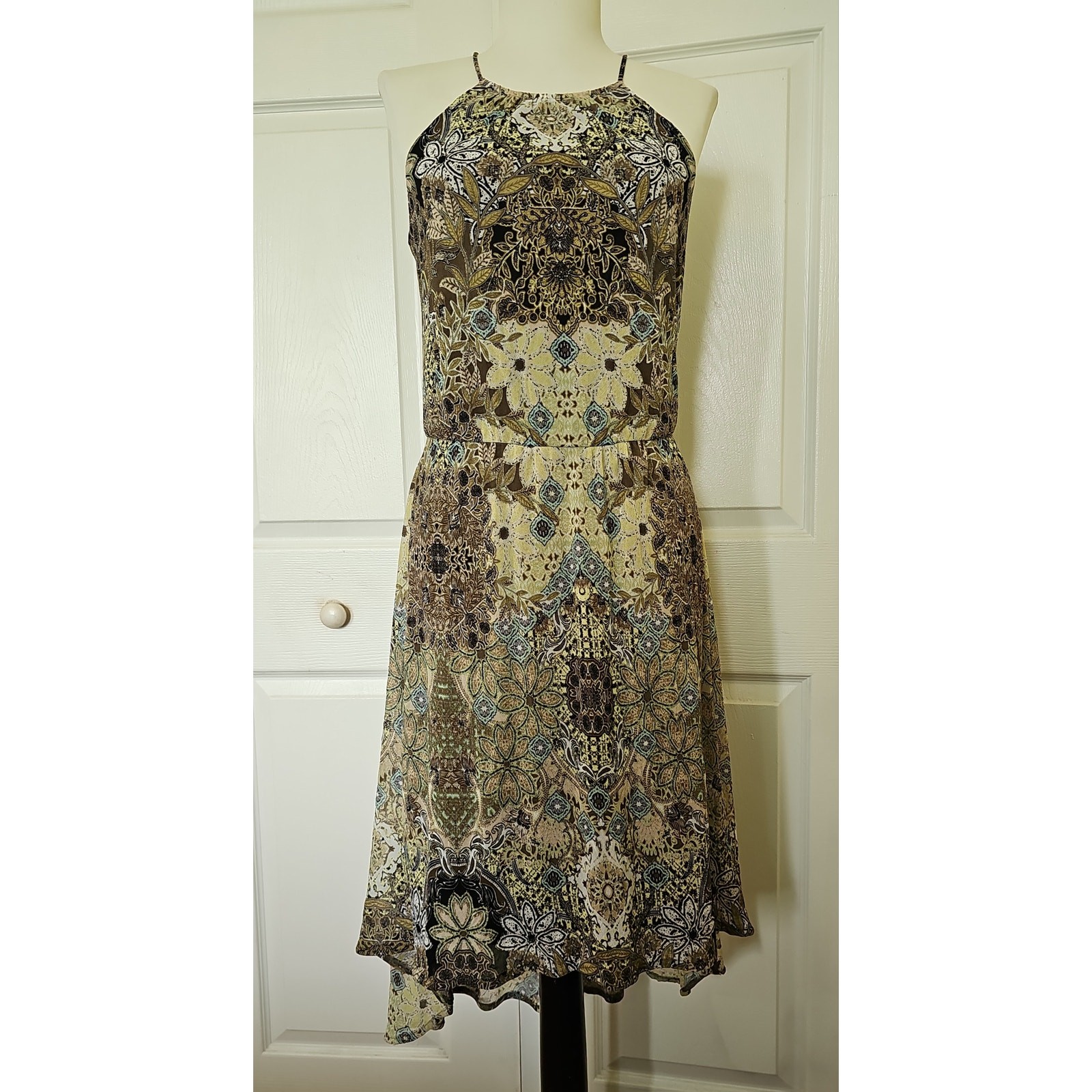 New York VTG Y2K Mini Dress Asymmetric Hem Womens XS Fairy Hippie Whimsy Grunge
