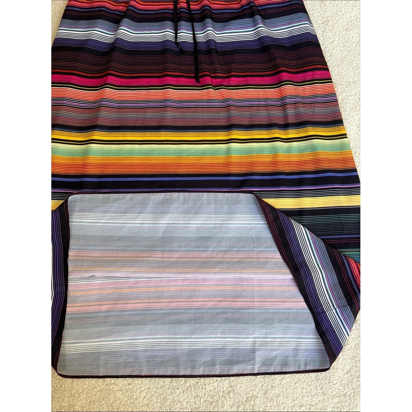 Athleta Havana Striped Midi Dress Travel Wanderluxe Fabric Lightweight Medium