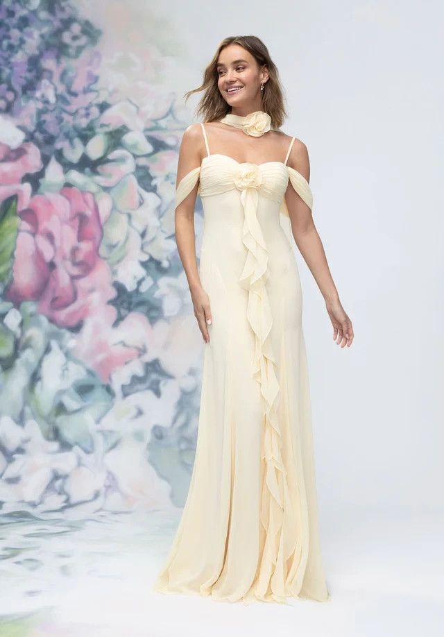 Floral Evening Dress Bridesmaids Party Dress 32 34 36 38 40 42 44 46 48 Straps