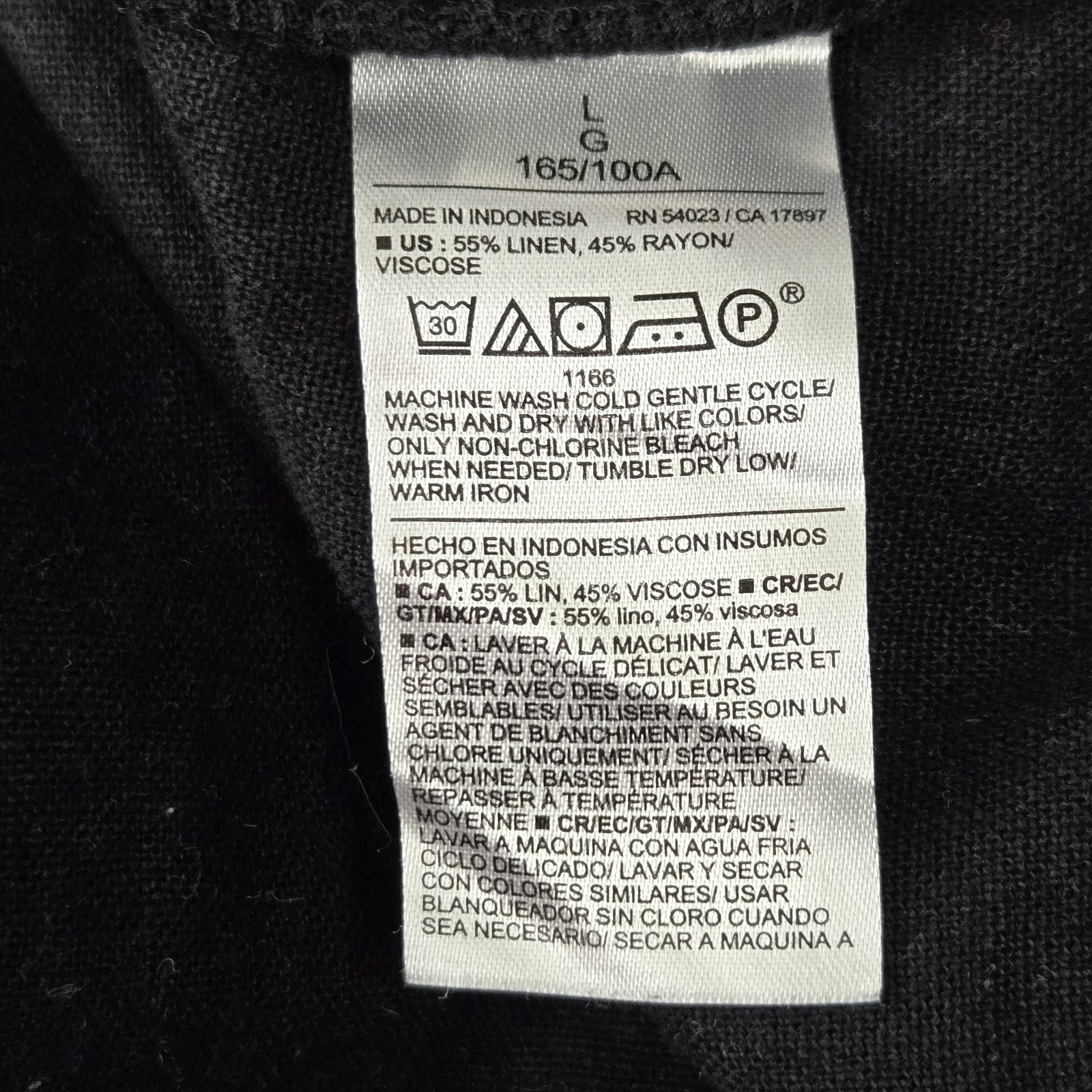 Old Navy Women Dress L Black Linen Rayon Shift Sleeveless Tank Coastal Beachy