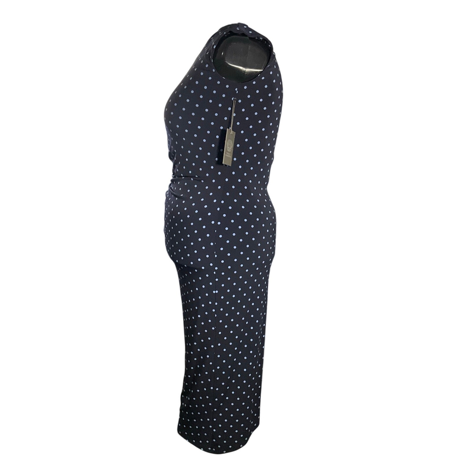 Vince Camuto Pinup Retro Quiet Luxury Polka Dot Sheath Midi Dress NWT Plus 1X