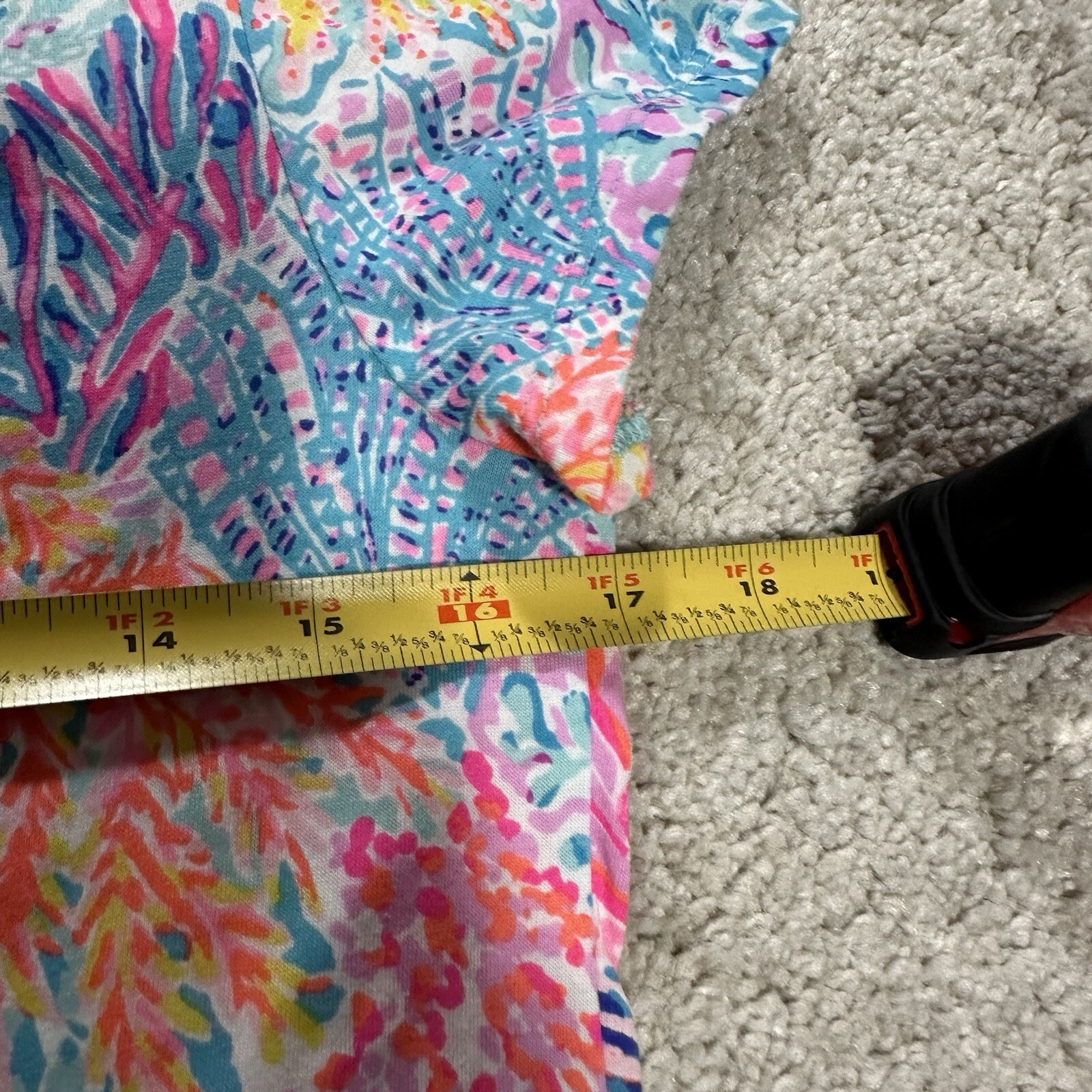 Lilly Pulitzer Geanna Swing Tiered Dress Women’s S Splendor in Sand Blue Pink