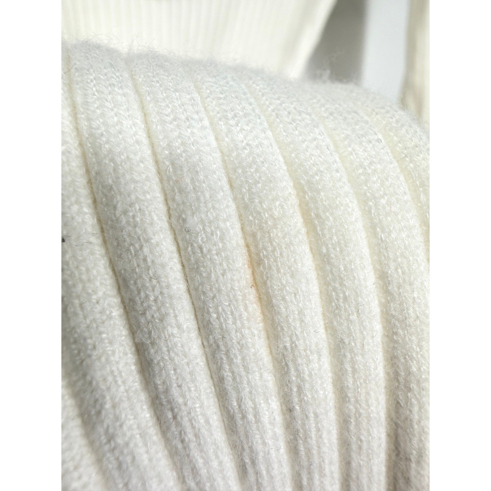 NEW Meshki Gaia Off White Cut Out Asymmetric Ribbed Knit Midi Dress XS DR03969KD
