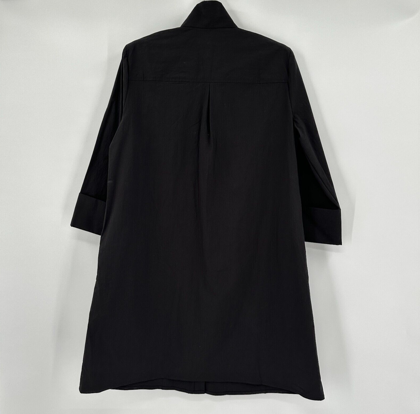 Tuckernuck Women’s Black Charlie Shirt Dress sz M Stand Collar A-line Mini NWT