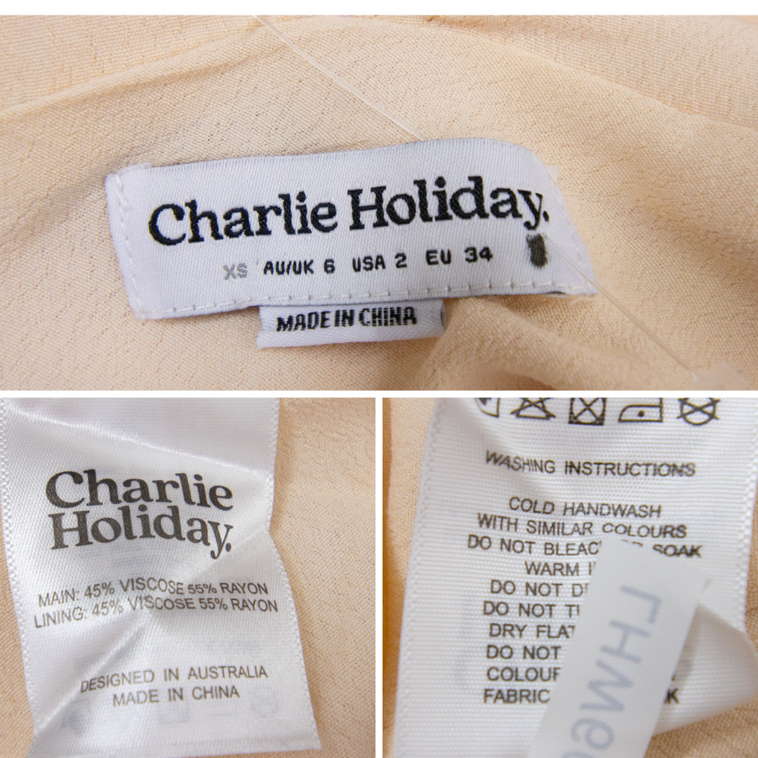 NEW Charlie Holiday Australia-made Charlie Mini Dress floral print sundress, XS