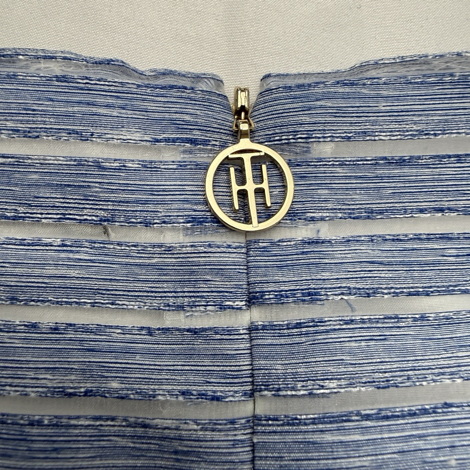 Tommy Hilfiger Ladies Beautiful Illusion Blue Attached Belt Dress Size 6