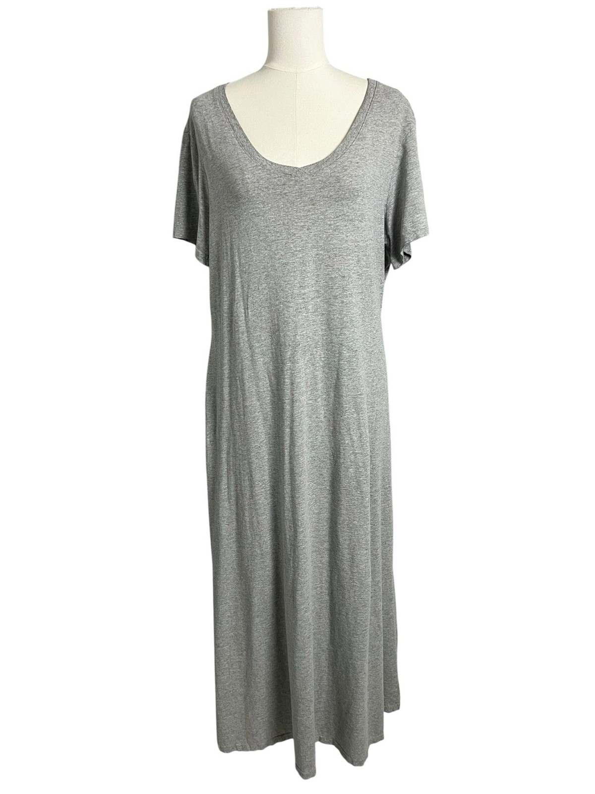 Basic Equipment T Shirt Maxi Dress Womens XL Gray Short Sleeve Casual Lounge