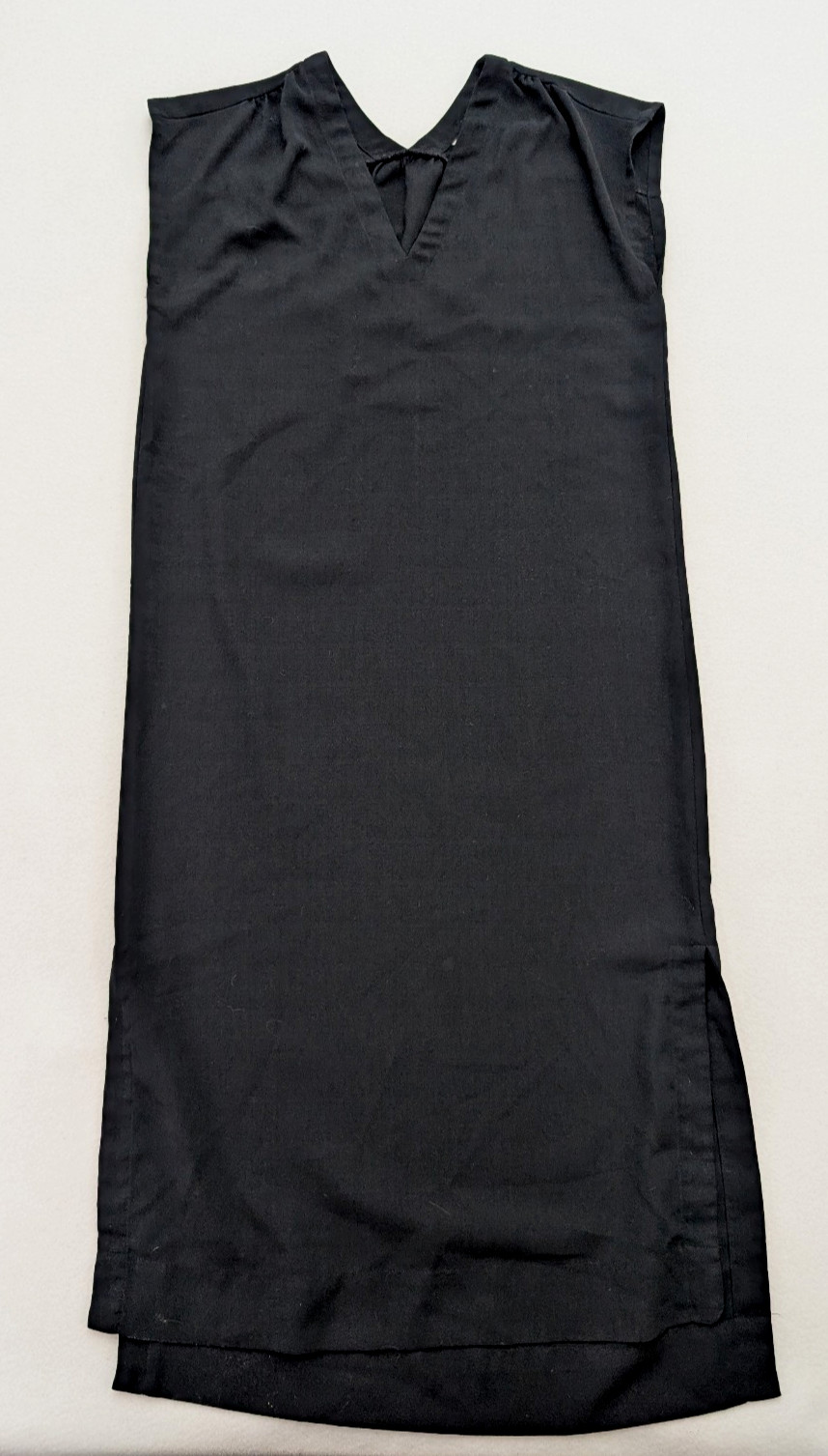 Prologue Women’s Dress Size S Black Midi Shift Bohemian Lagenlook Goth
