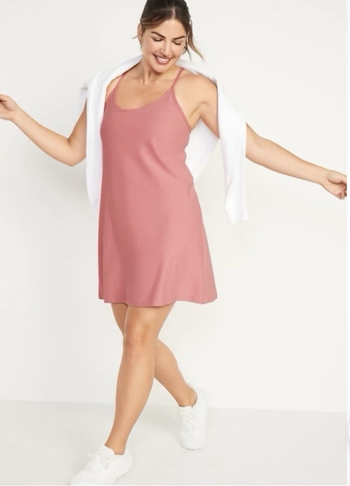Old Navy Active PowerSoft Go-Dry Dress – Women’s Large – Rose Pink
