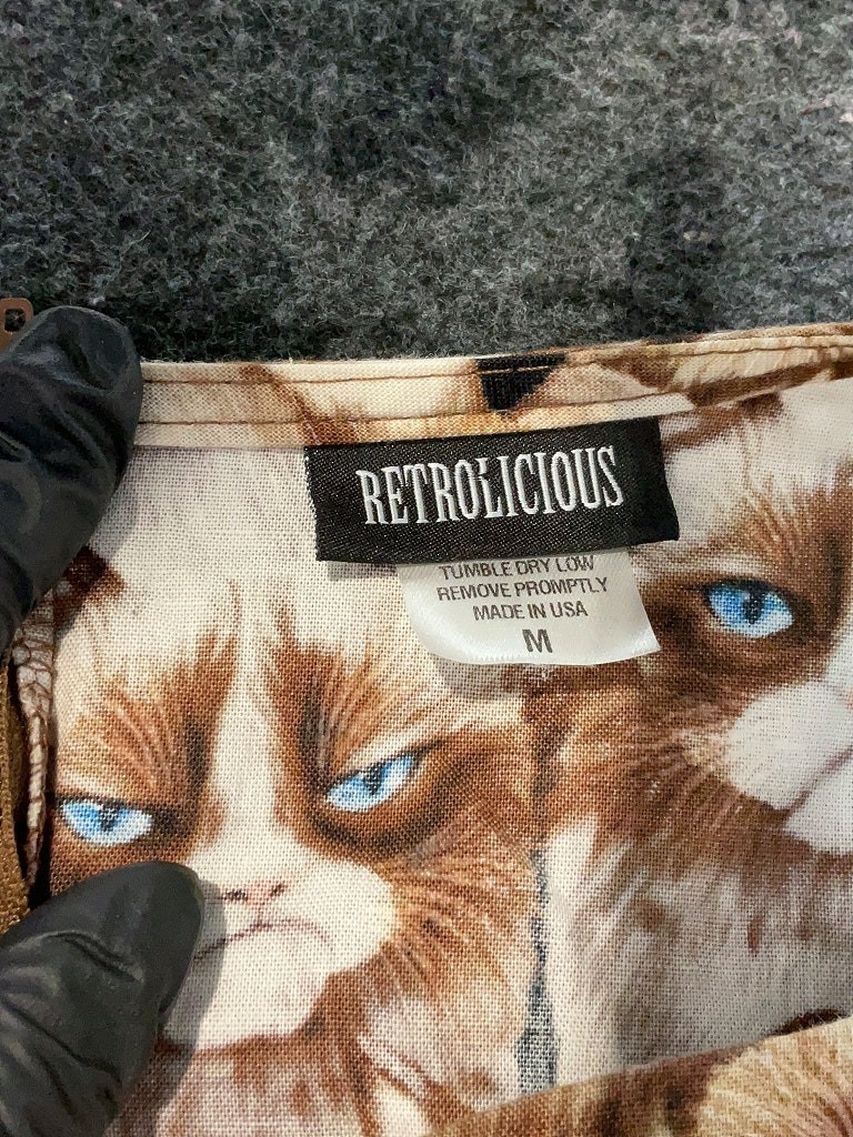 RETROLICIOUS MODCLOTH GRUMPY CAT Skater Dress Medium EUC EXTREMELY RARE