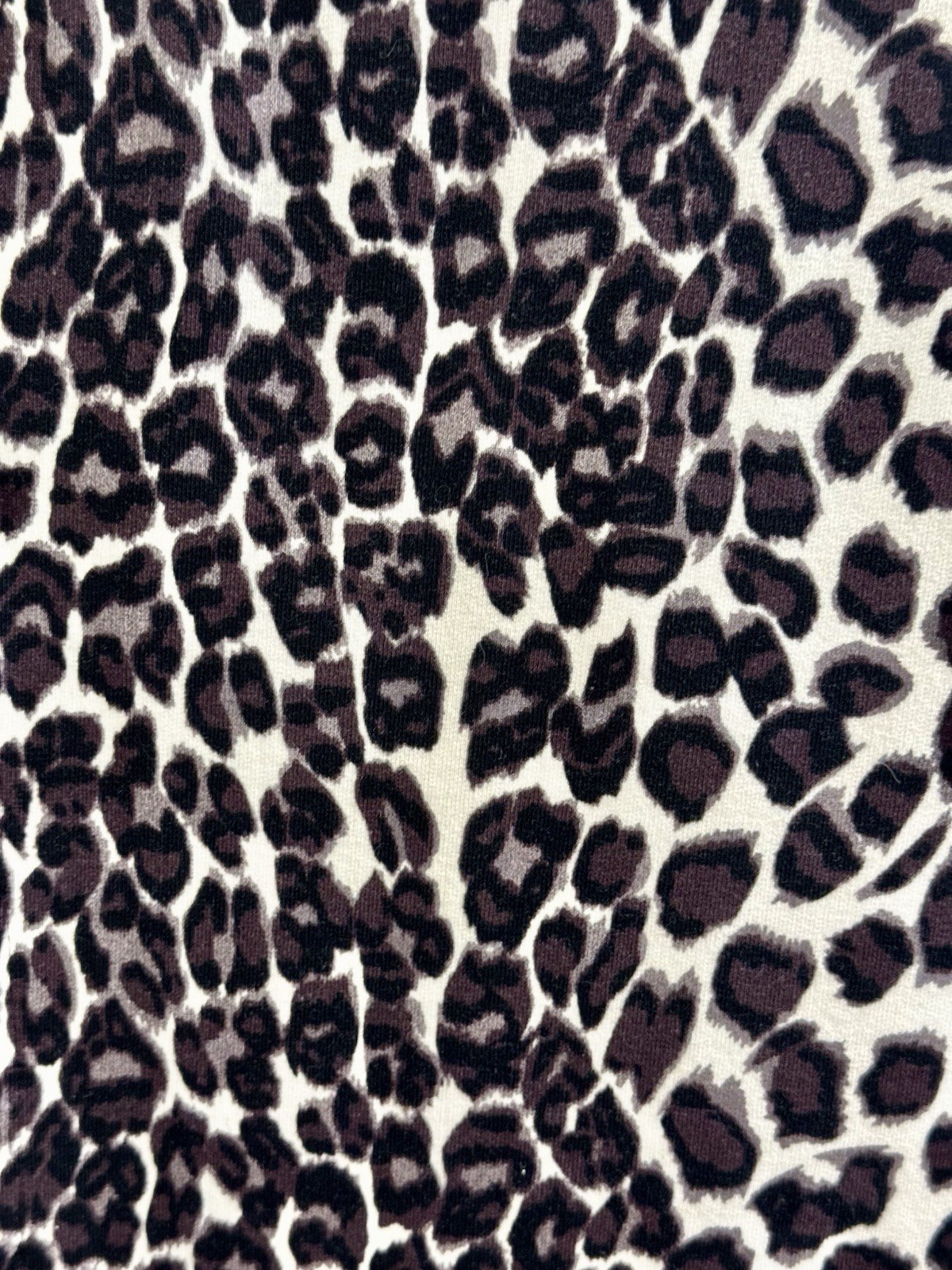 BOSTON PROPER (M/10-12) Animal Chic Zipper Dress 3/4 Sleeves Cotton & Spandex