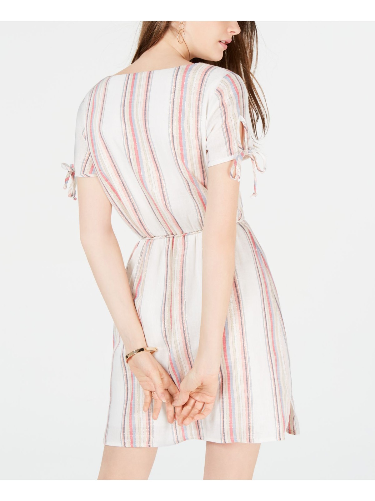 CITY STUDIO Womens Shift Short Dress Short Sleeve V Neck