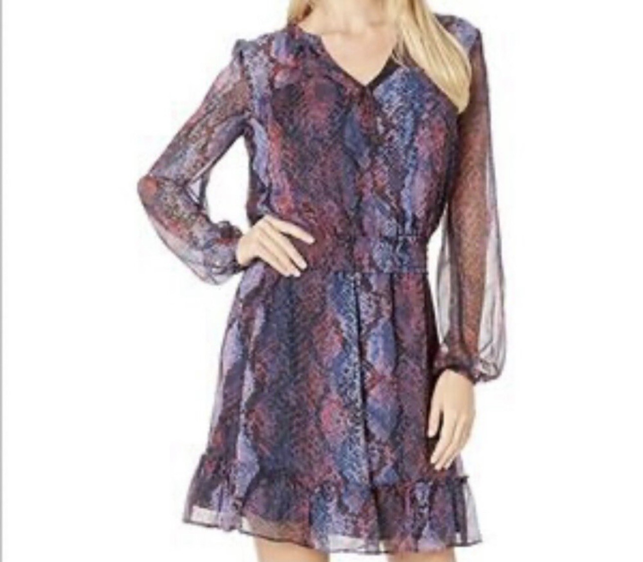 Parker NWT Silk Snakeskin Print Dress Multicolor Size XS