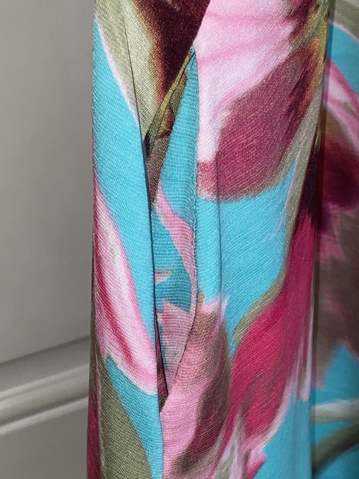 Heimish USA Multicolor Floral Hawaiian Dress W Scarf & Pockets SZ S NWOT