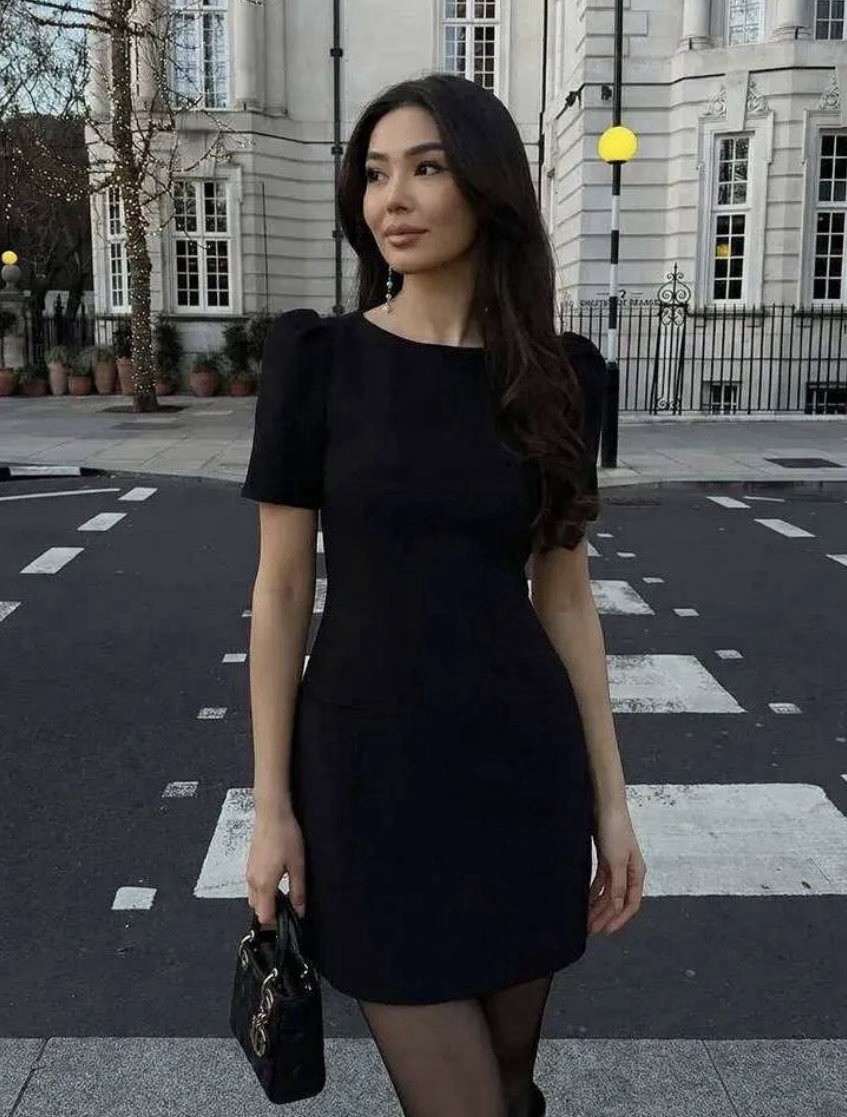 ZARA WOMAN FW25 BLACK SHORT PLEATED POCKET DRESS | 8839/777 NWT SIZE XS, S, M