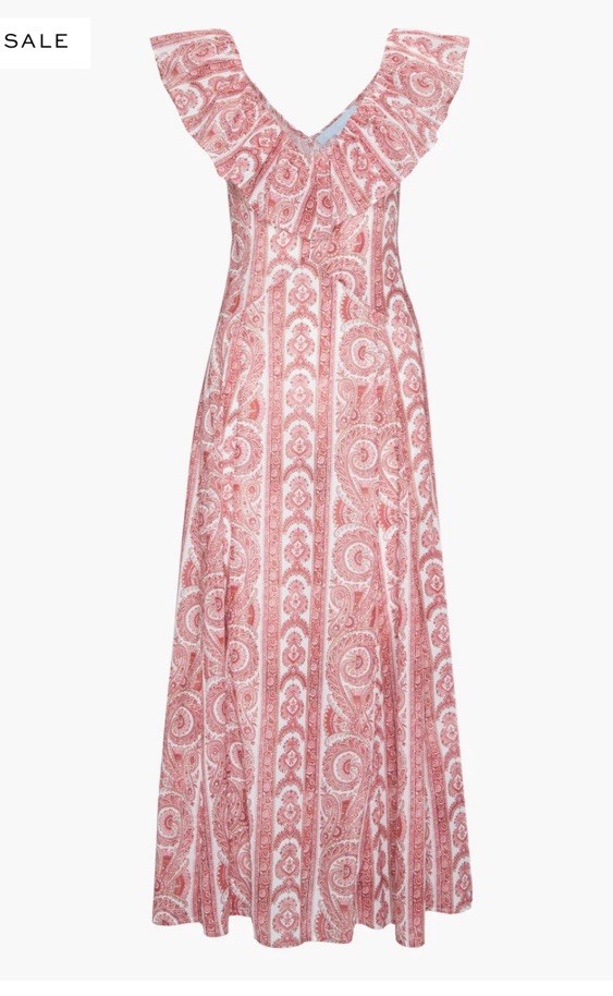 Hill house Home Milani Coral Corsica Paisley Dress Size Small