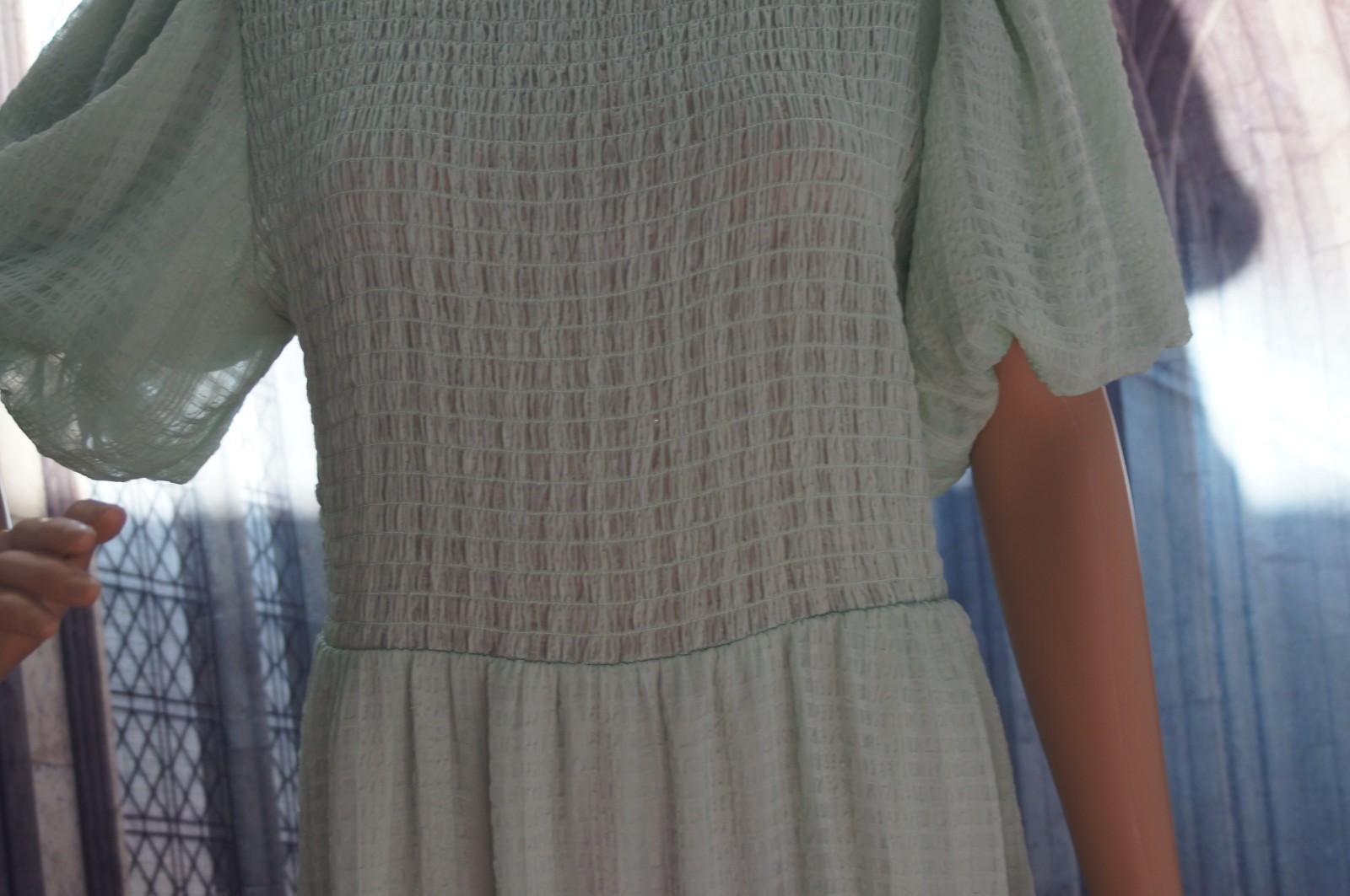 Pamela Love Light Green Smocked Bodice Dress size XL